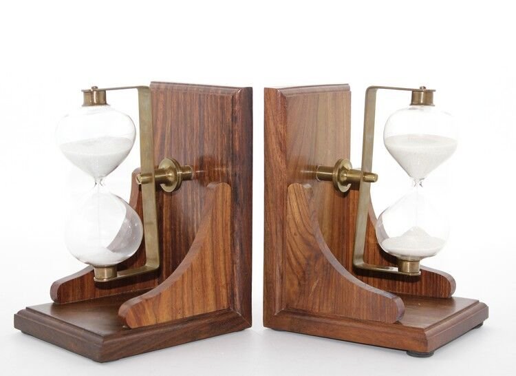 Pirinç Kitap Tutacağı Kum Saati Şık Tasarımlı Fonksiyonel Ürün