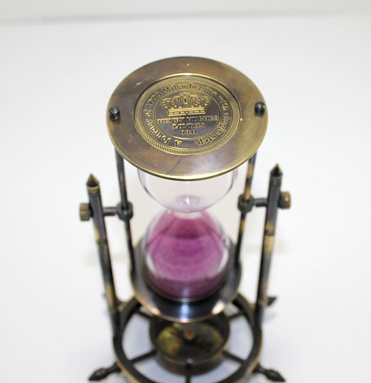 Pirinç Pusulalı Kum Saati Model 3 Şık Tasarımlı Fonksiyonel Ürün