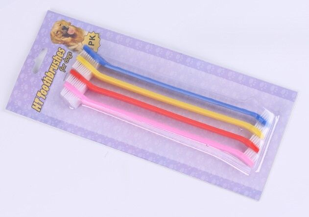 ÇIFT TARAFLI HAYVAN DIŞ FİRÇASI 4 LÜ SET Şık Tasarımlı Fonksiyonel Ürün