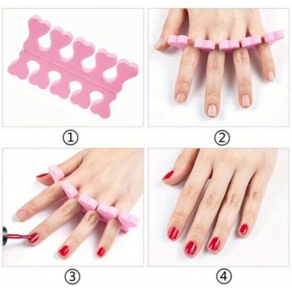Parmak Ayırıcı Sünger Manikür Pedikür Aparatı 5 ADET Şık Tasarımlı Fonksiyonel Ürün