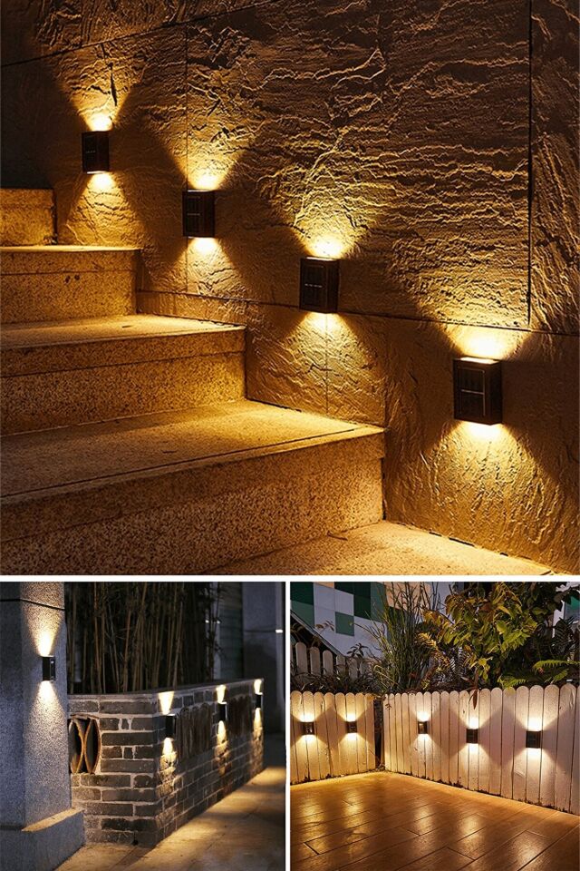 Solar Aplik Çift Taraflı Lamba Şık Tasarımlı Fonksiyonel Ürün