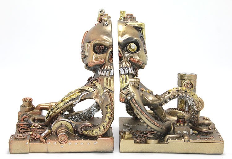 Steampunk Polyester Ahtapot Kitap Stoperi Şık Tasarımlı Fonksiyonel Ürün