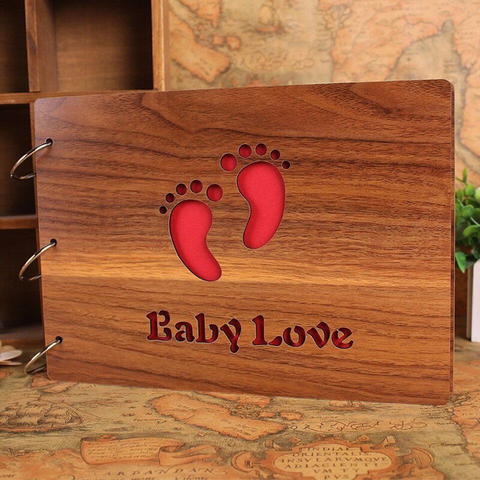 Ahşap Baby Love Albüm Şık Tasarımlı Fonksiyonel Ürün