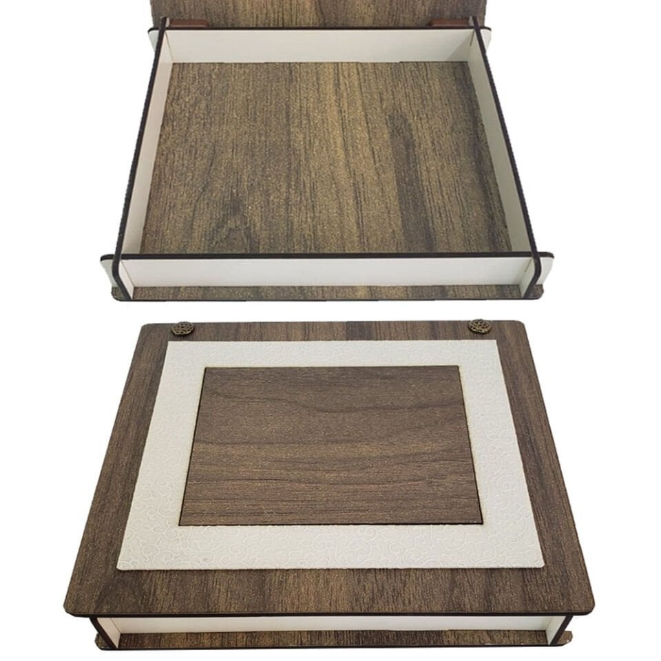 Ahşap Derili Hediye Kutusu Şık Tasarımlı Fonksiyonel Ürün