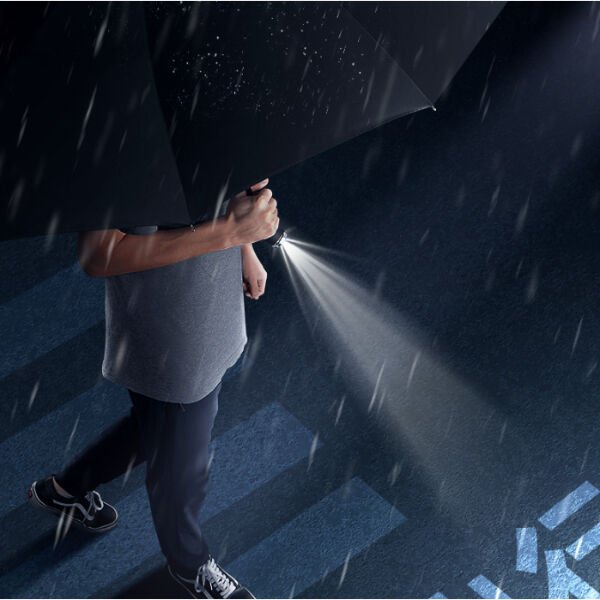 Siyah El Fenerli Şemsiye Çok Amaçlı Pratik Kullanışlı Ürün