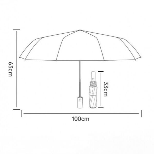 Siyah El Fenerli Şemsiye Çok Amaçlı Pratik Kullanışlı Ürün