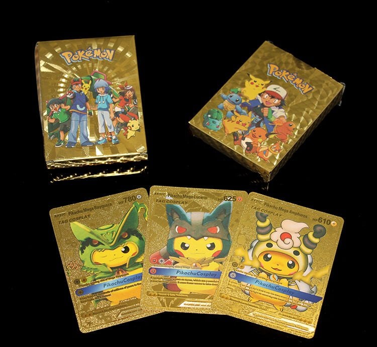 Pokemon Oyun Kartı Altın Deste Model 1 Şık Tasarımlı Fonksiyonel Ürün