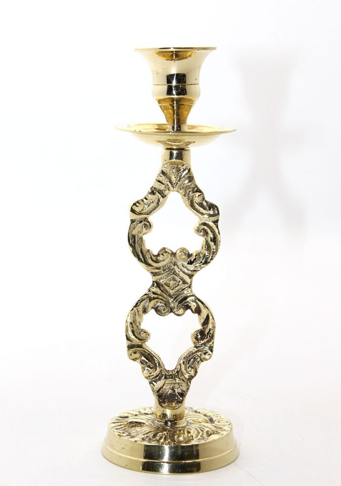 Tekli Pirinç Şamdan Model 4 Şık Tasarımlı Fonksiyonel Ürün