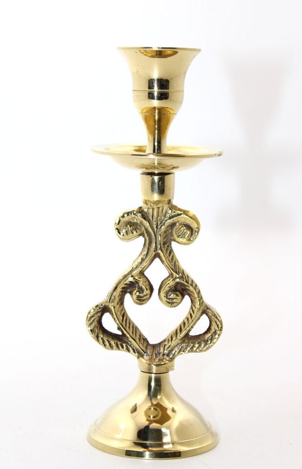 Tekli Pirinç Şamdan Model 5 Şık Tasarımlı Fonksiyonel Ürün