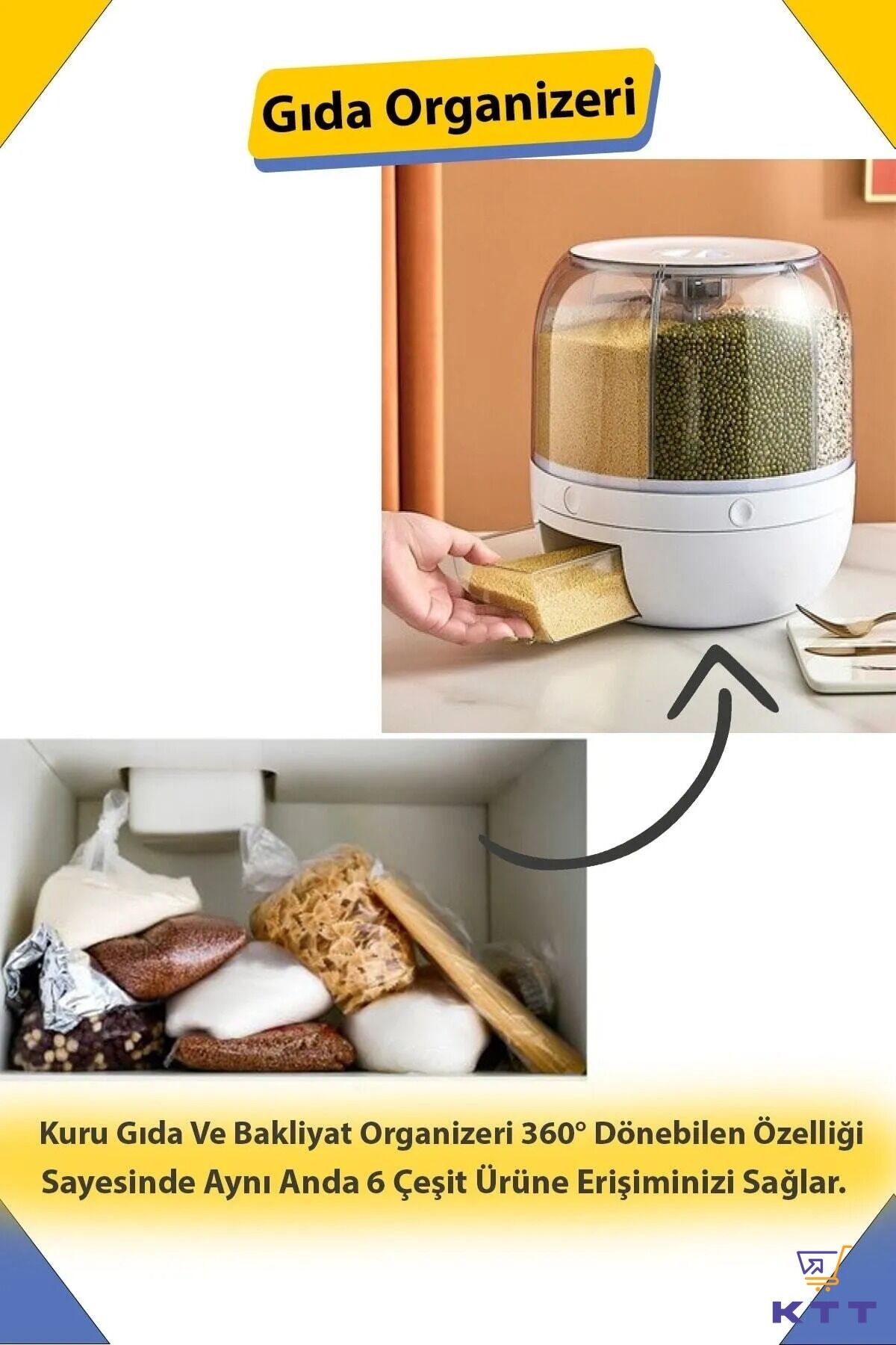 Dönebilen Kuru Gıda Ve Bakliyat Organizeri