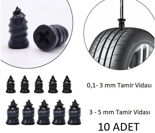 Lastik Tamir Kiti Kauçuk Vida Seti Şık Tasarımlı Fonksiyonel Ürün