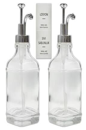 Cam Sıvı Sabunluk Losyonluk Krom Şık Tasarımlı Fonksiyonel Ürün
