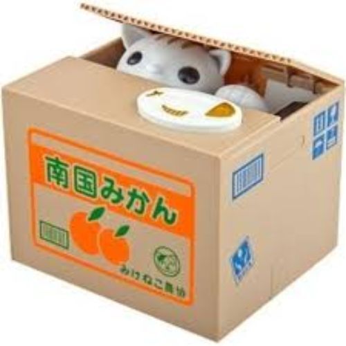 Hareketli Para Çalan Kedi Kumbara Şık Tasarımlı Fonksiyonel Ürün