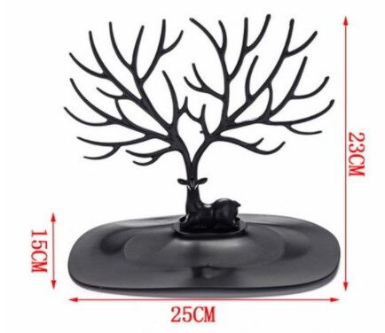 Geyik Tasarımlı Takı Standı Siyah Şık Tasarımlı Fonksiyonel Ürün